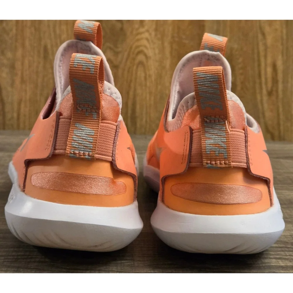 Nike Flex Runner Slip-On Sneakers Youth Size 3Y Peach Orange